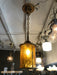 ANTIQUE WILLIAMSON 1920's AMBER CRACKLE GLASS CAST BRASS LANTERN - Crafters and Weavers