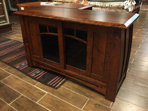 SOLD OUT Amish Custom Made Mission Wood Inlay TV Stand - 48" - Crafters and Weavers