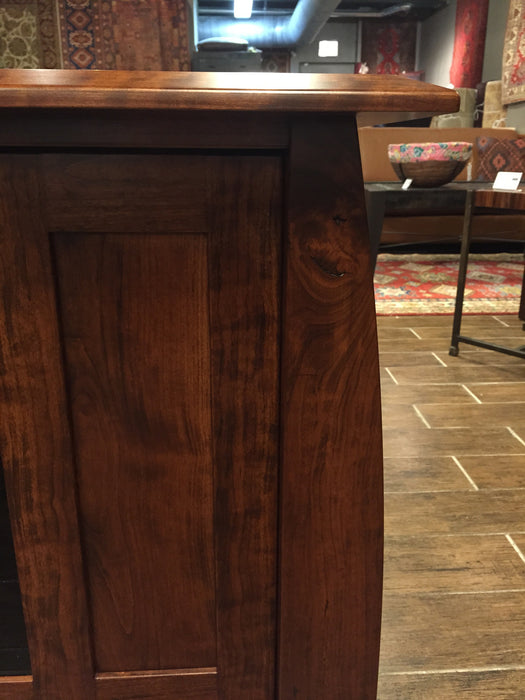 SOLD OUT Amish Custom Made Mission Wood Inlay TV Stand - 48" - Crafters and Weavers