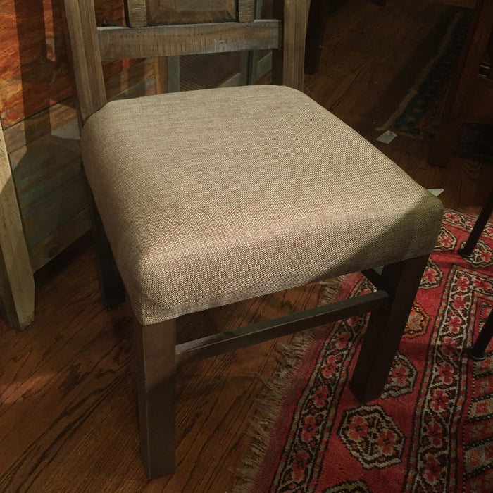 CLOSED Addison Rustic Style Solid Pine Wood Upholstered Dining Chair - Crafters and Weavers