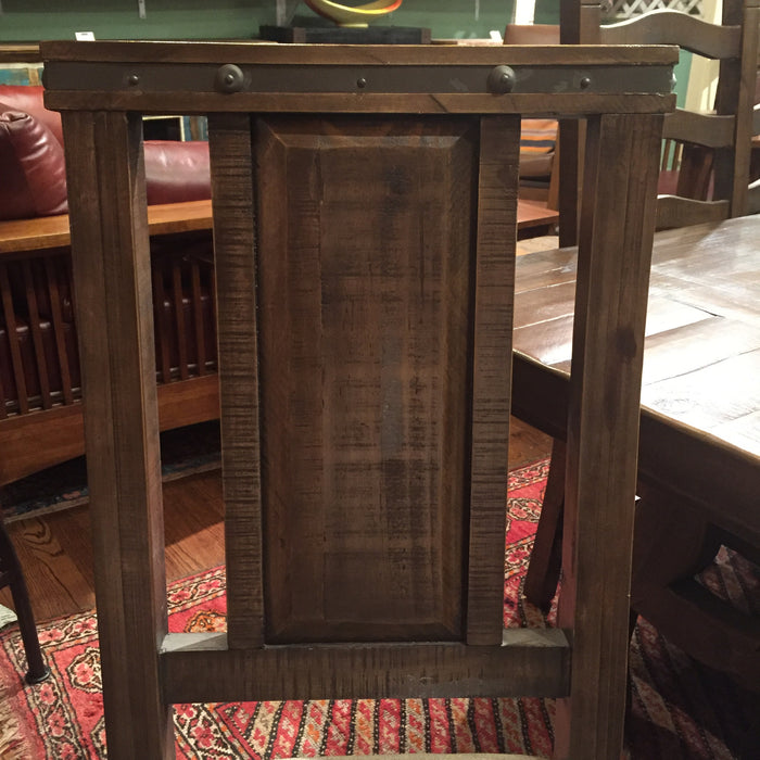 CLOSED Addison Rustic Style Solid Pine Wood Upholstered Dining Chair - Crafters and Weavers