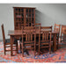 Mission 70" Solid Oak Dining Table Set with 6 #401 Chairs - Crafters and Weavers