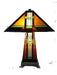 SOLD OUT Mission style Stained glass Table Lamp Tiffany style MIS102LB - Crafters and Weavers