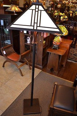 Tiffany Mission style Stained glass Floor Lamp PAG18FL - Crafters and Weavers
