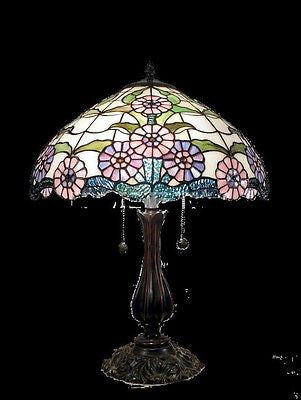 Tiffany style Stained glass Table Lamp QC163123 - Crafters and Weavers