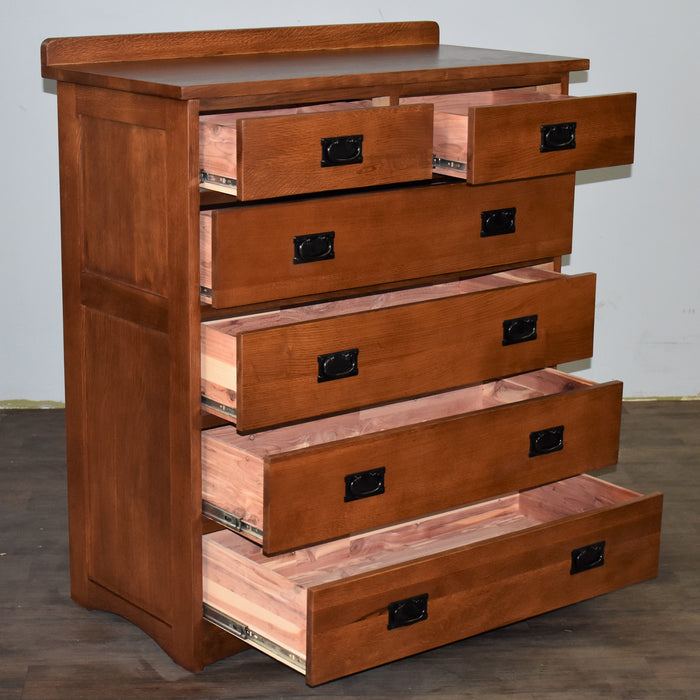 Quarter Sawn Oak 6 Drawers Dresser - Michael's Cherry Quarter Sawn Oak 6 Drawers Dresser - Michael's Cherry