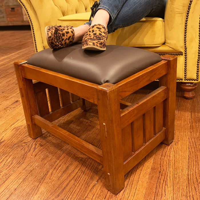 Mission Oak Foot Stool - Wide Spindles (2 Colors Available)