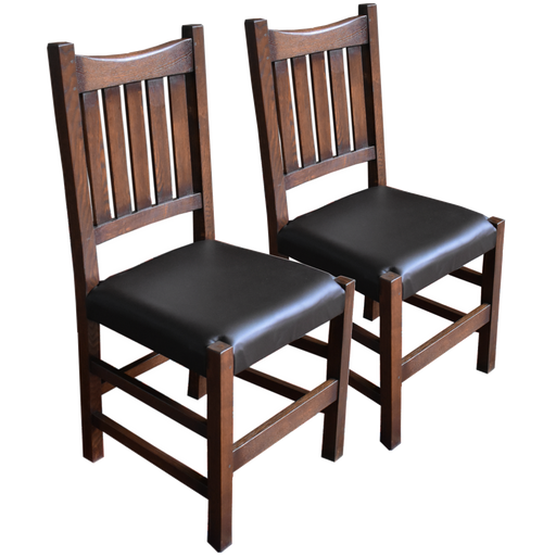Set of 2 - Mission Spindle Dining Side Chair #240 - Crafters and Weavers