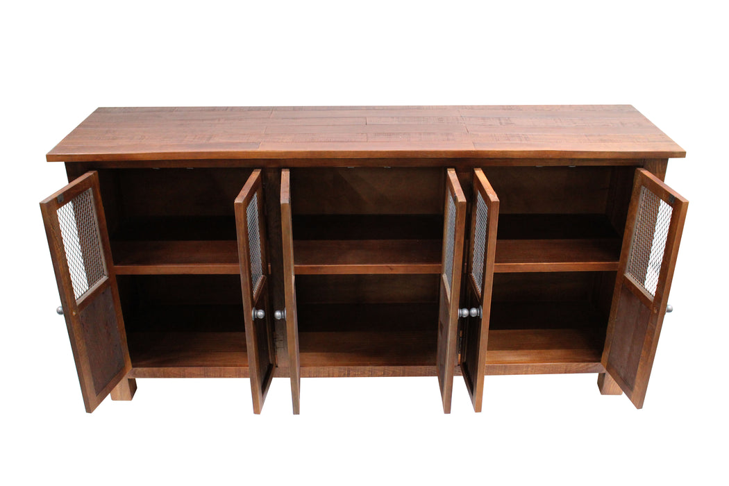 Gaines 6 Door Sideboard - Tobacco - 72" - Crafters and Weavers