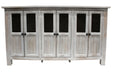 Gaines 6 Door Sideboard - Distressed White - 72" - Crafters and Weavers