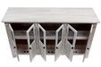 Gaines 6 Door Sideboard - Distressed White - 72" - Crafters and Weavers
