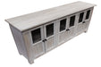 Gaines 6 Door Sideboard - Distressed White - 72" - Crafters and Weavers