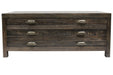 Emerson 2 Drawer Coffee Table - Distressed Black - Crafters and Weavers