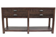Emerson 2 Drawer Console Table - Rustic Walnut - Crafters and Weavers