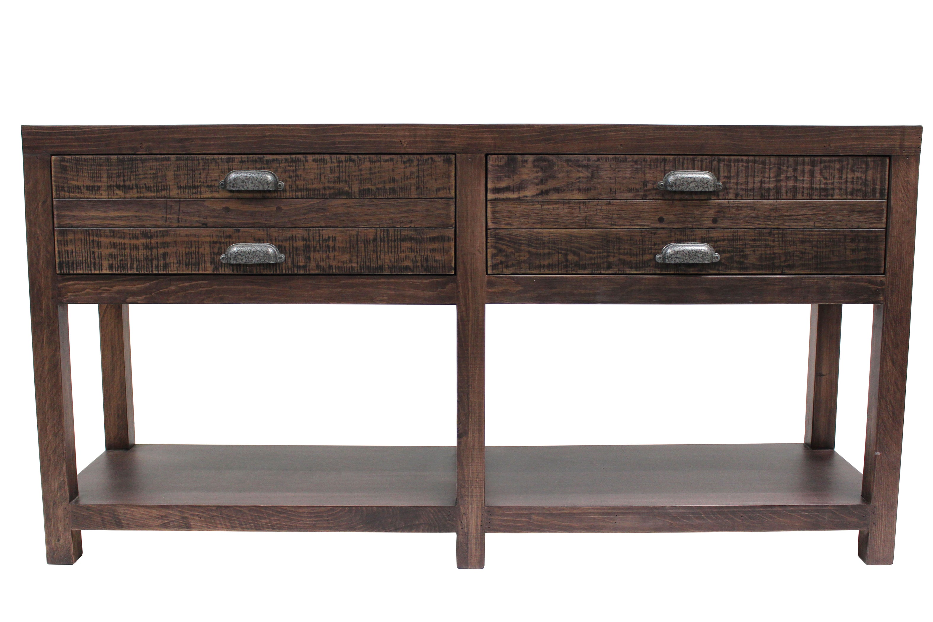 Emerson 2 Drawer Console Table - Rustic Walnut — Crafters and Weavers