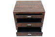Emerson 3 Drawer Nightstand - Rustic Walnut - Crafters and Weavers