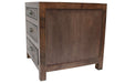 Emerson 3 Drawer Nightstand - Rustic Walnut - Crafters and Weavers