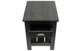 Emerson 1 Drawer Side Table - Distressed Black - Crafters and Weavers