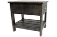 Emerson 1 Drawer Side Table - Distressed Black - Crafters and Weavers