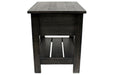 Emerson 1 Drawer Side Table - Distressed Black - Crafters and Weavers
