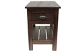Emerson 1 Drawer Side Table - Rustic Walnut - Crafters and Weavers