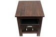 Emerson 1 Drawer Side Table - Rustic Walnut - Crafters and Weavers