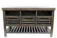 OUT OF STOCK Caisse Kitchen Island - Distressed Black - Crafters and Weavers