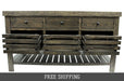 OUT OF STOCK Caisse Kitchen Island - Distressed Black - Crafters and Weavers