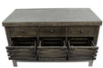 OUT OF STOCK Caisse Kitchen Island - Distressed Black - Crafters and Weavers
