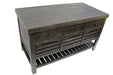 OUT OF STOCK Caisse Kitchen Island - Distressed Black - Crafters and Weavers