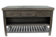OUT OF STOCK Caisse Kitchen Island - Distressed Black - Crafters and Weavers
