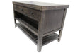 OUT OF STOCK Caisse Kitchen Island - Distressed Black - Crafters and Weavers