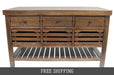 OUT OF STOCK Caisse Kitchen Island - Tobacco - Crafters and Weavers