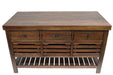 OUT OF STOCK Caisse Kitchen Island - Tobacco - Crafters and Weavers