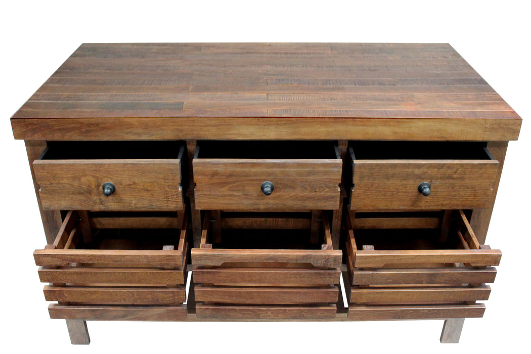 OUT OF STOCK Caisse Kitchen Island - Tobacco - Crafters and Weavers