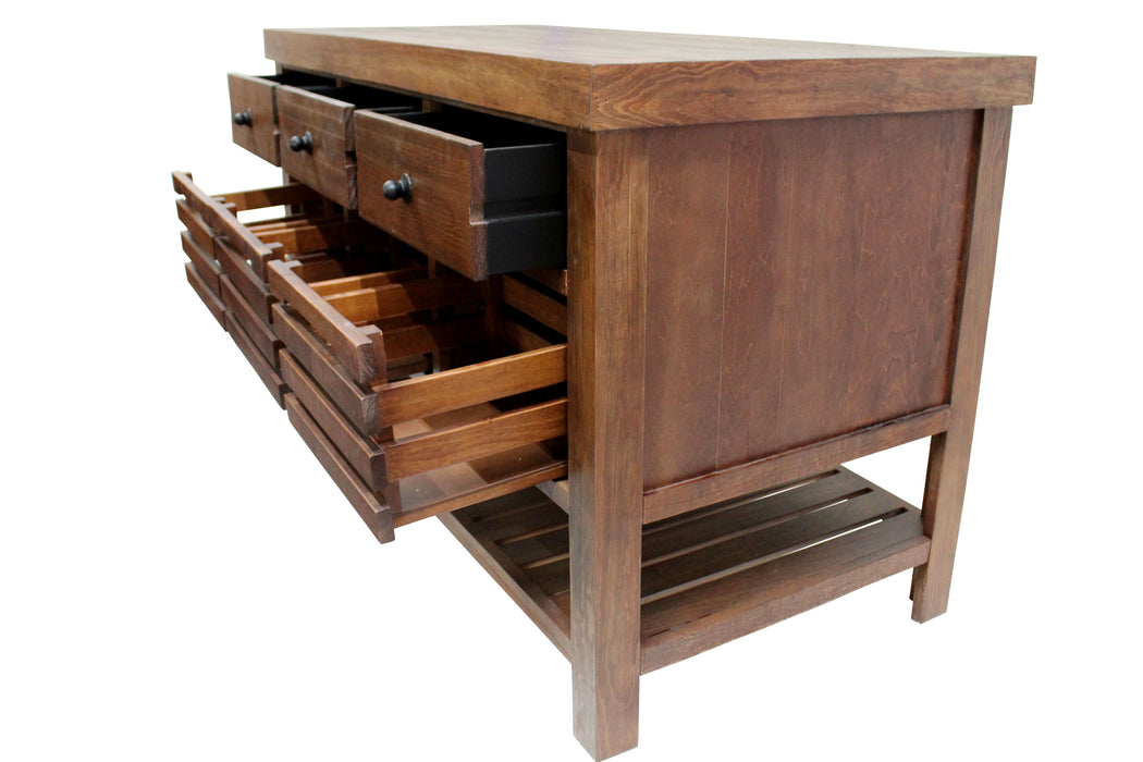 OUT OF STOCK Caisse Kitchen Island - Tobacco - Crafters and Weavers