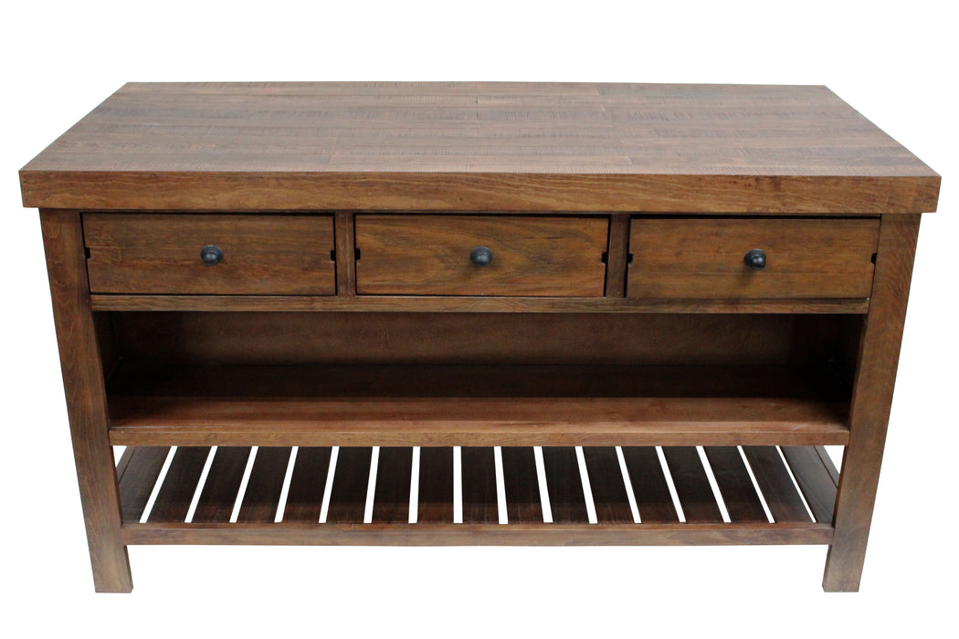OUT OF STOCK Caisse Kitchen Island - Tobacco - Crafters and Weavers