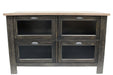 SOLD OUT Emerson Kitchen Island - Distressed Black - Crafters and Weavers