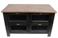 SOLD OUT Emerson Kitchen Island - Distressed Black - Crafters and Weavers