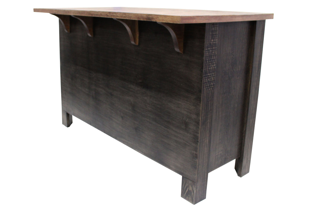 SOLD OUT Emerson Kitchen Island - Distressed Black - Crafters and Weavers