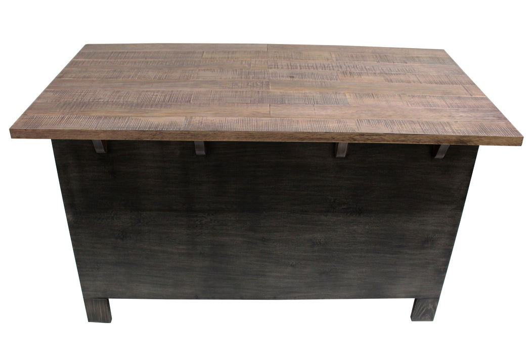 SOLD OUT Emerson Kitchen Island - Distressed Black - Crafters and Weavers