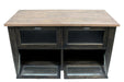 SOLD OUT Emerson Kitchen Island - Distressed Black - Crafters and Weavers