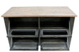 SOLD OUT Emerson Kitchen Island - Distressed Black - Crafters and Weavers
