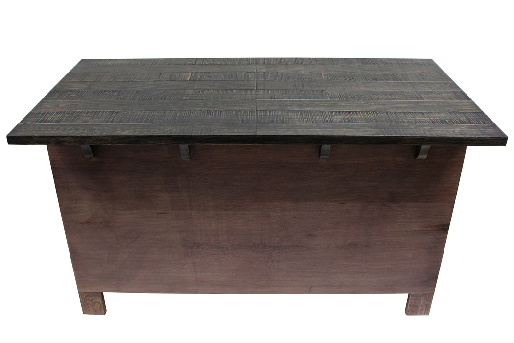 Emerson Kitchen Island - Rustic Walnut - Crafters and Weavers