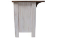 Emerson Kitchen Island - Distressed White - Crafters and Weavers