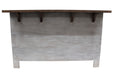 Emerson Kitchen Island - Distressed White - Crafters and Weavers
