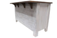Emerson Kitchen Island - Distressed White - Crafters and Weavers