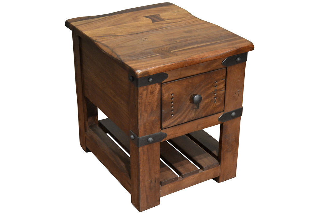 Granville Parota Wood Side Table - Crafters and Weavers