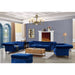 Peyton Sloped Arm Chesterfield Sofa - Blue Velvet - Crafters and Weavers