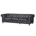 Century Chesterfield Sofa - Slate Leather - Crafters and Weavers